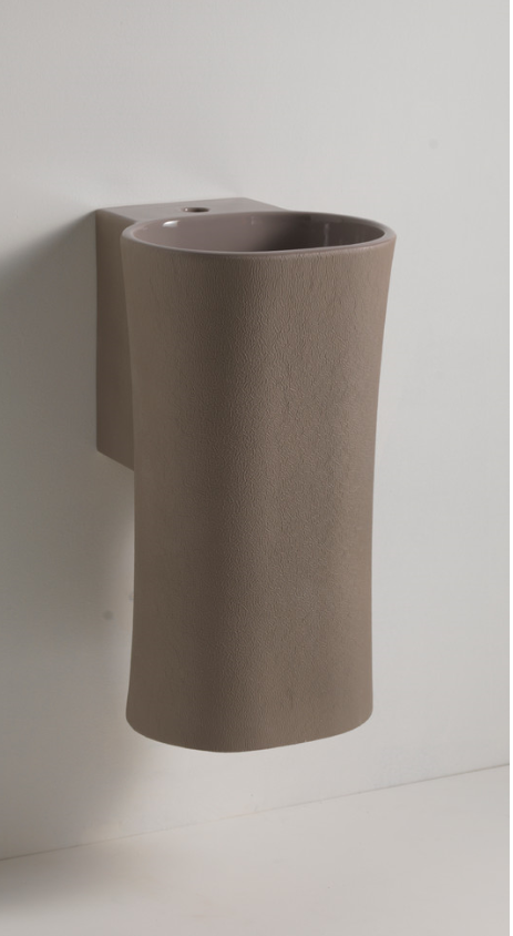 Раковина подвесная Azzurra Nativo 35x37x62 см, без отв., с креплением, цвет: Bianco lucido