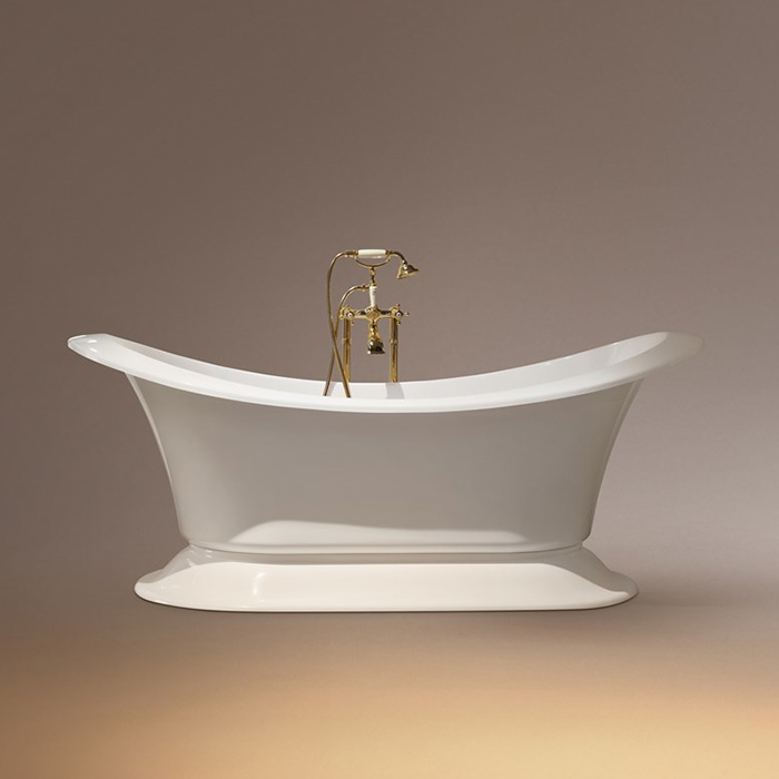 Gruppo Treesse Grand Soleil Ванна отдельностоящая 185x85см, цвет: хром/белый