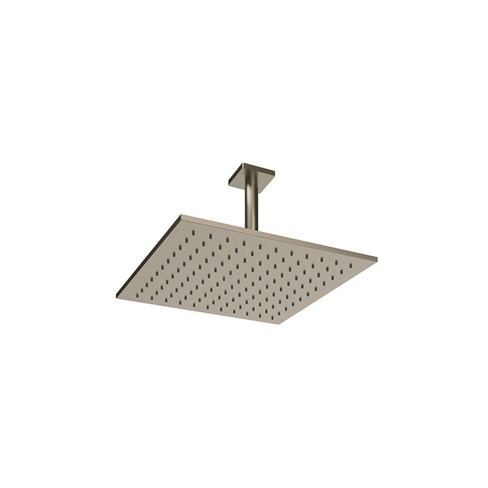 Верхний душ Gessi Emporio shower 30х30см, потолочный, поворотная с шарниром, с защитой от известкового налёта, цвет: Finox Brushed Nickel