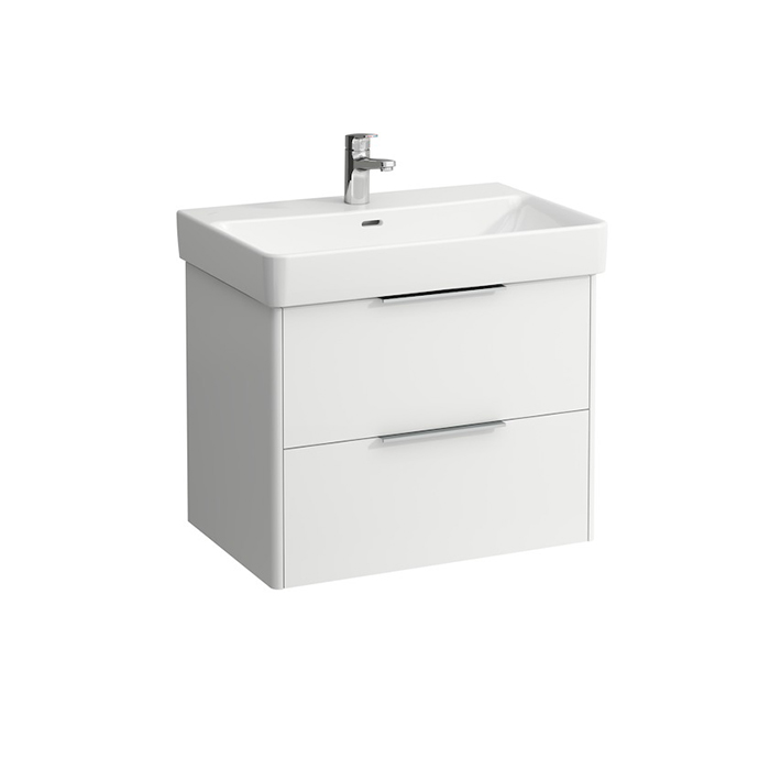 Laufen Base Тумба подвесная 70x46.5см, с раковиной, с 2 выдвиж. ящиками, цвет: белый матовый