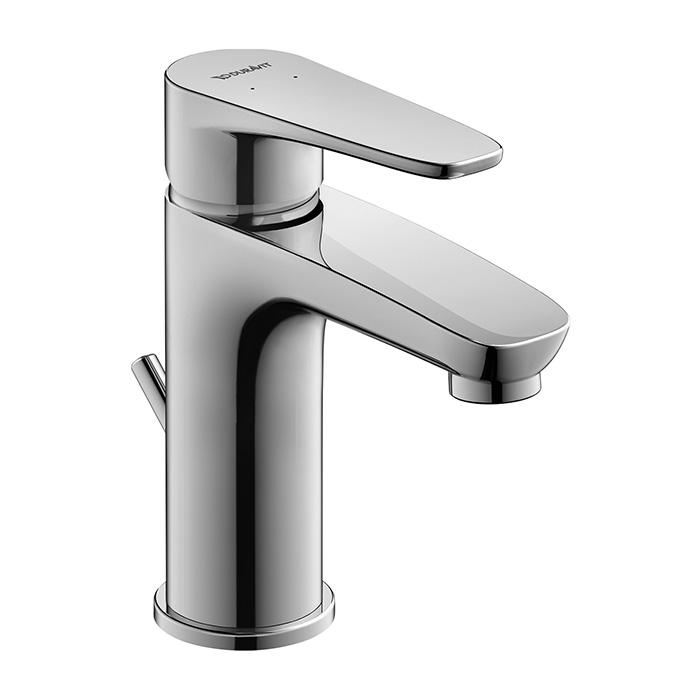 Смеситель для раковины Duravit B.1, 1 отв., с донным клапаном, излив 101мм, цвет: хром