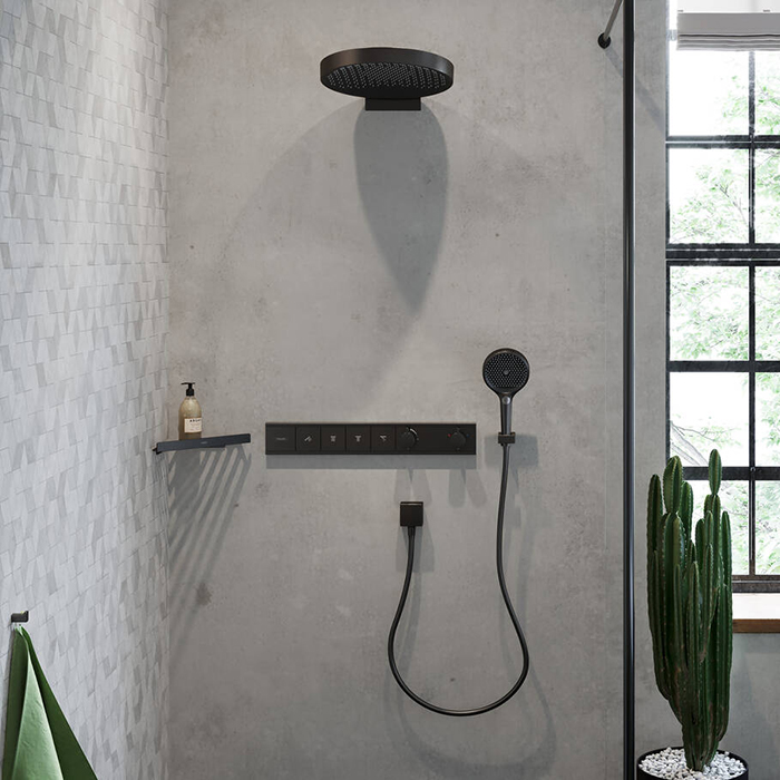 Угловая корзинка Hansgrohe AddStoris, цвет: шлифованный черный хром