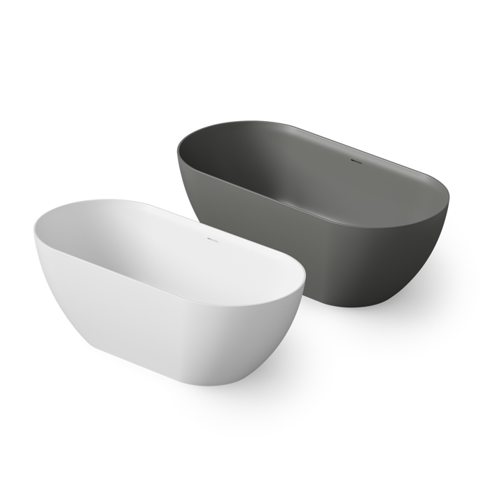 Dea Design Edge Ванна 160x75x56см., отдельностоящая, Solid Surface, цвет: White №18
