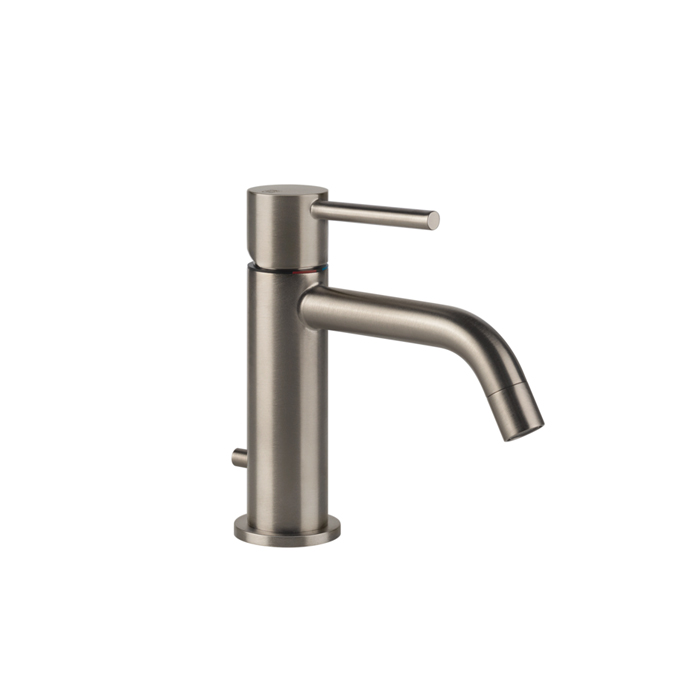 Смеситель для раковины Gessi Emporio Via tortona, на 1 отв, с донным клапаном, цвет: Finox Brushed Nickel
