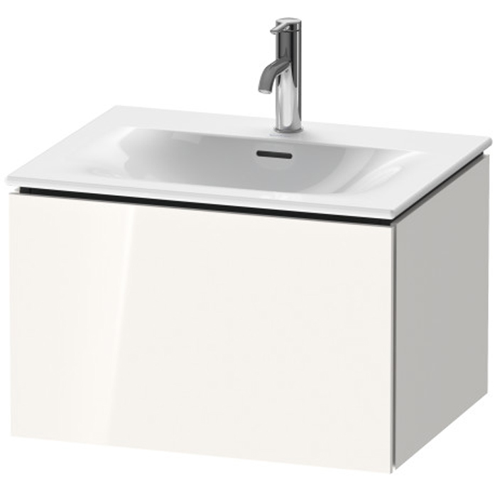 База Duravit L-Cube подвесная 62x48.1x40см с раковиной, 1 выдвижное отделение, цвет: глянцевый белый