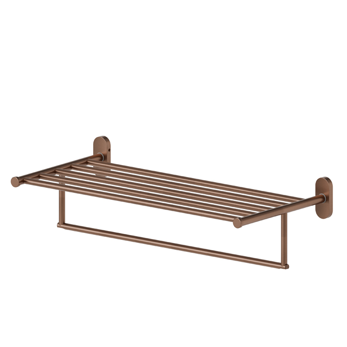 Полка для полотенец Newform Accessori tondi, цвет: PVD brushed copper bronze