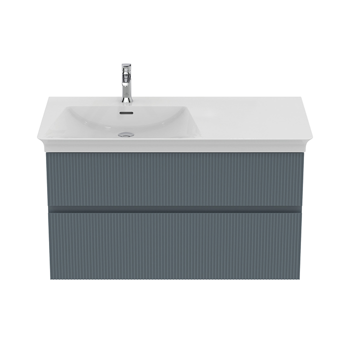 Ideal Standard Finesse Тумба с раковиной 100x50см, подвесная, SX, 2 ящика, 1 отв., цвет: пепельно-голубой матовый