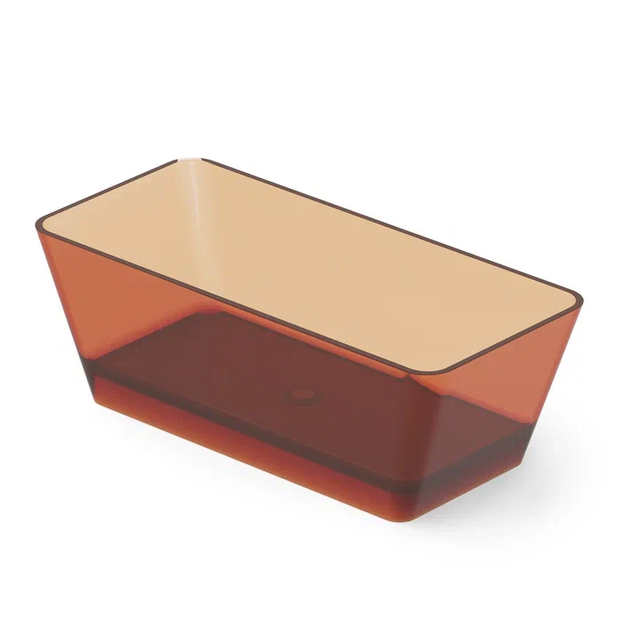 Dea Design Modern Ванна 170х78х58см, отдельностоящая, Glasstech, прозрачная смола, цвет: Sunset R1