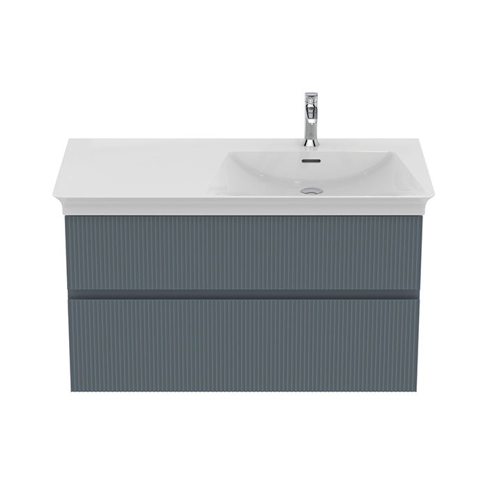 Ideal Standard Finesse Тумба с раковиной 100x50см, подвесная, DX, 2 ящика, 1 отв., цвет: пепельно-голубой матовый