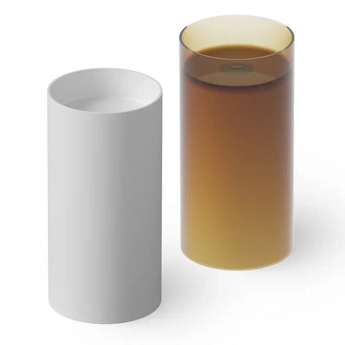 Dea Design Pedestal Basin Раковина 40х40х82см, напольная, без отв., Solid Surface, цвет: White №18