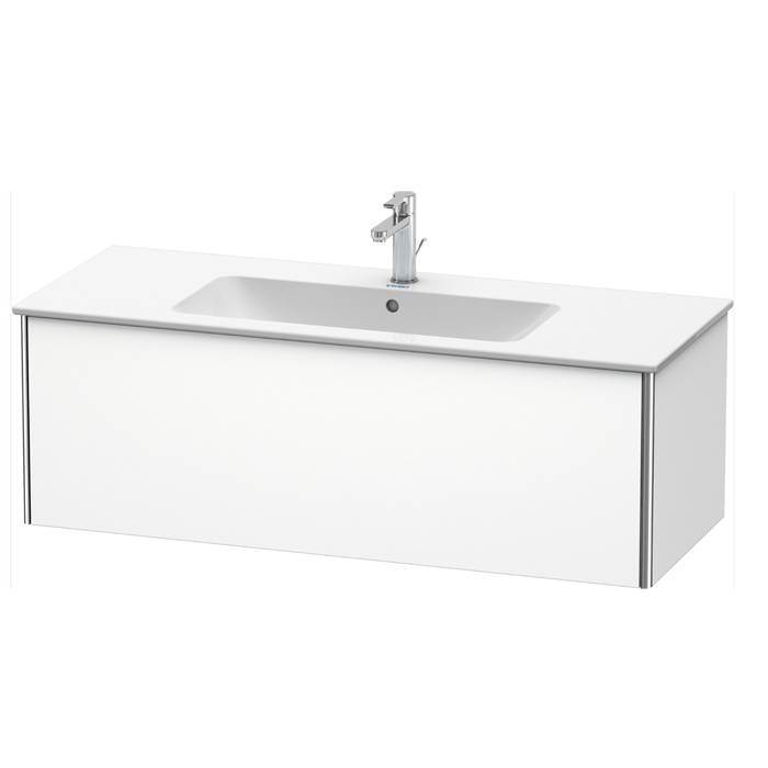 Тумба подвесная Duravit XSquare, 121х47.8х40см, с раковиной, с 1 выдв ящик, цвет: белый матовый