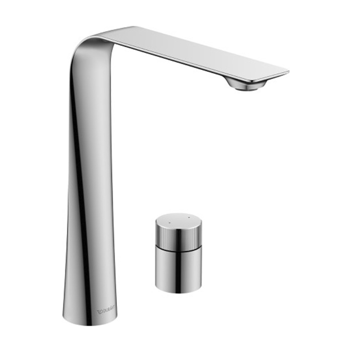 Смеситель для раковины Duravit D.1 на 2 отв. ручка-цилиндр, высокий h=253мм, цвет: хром