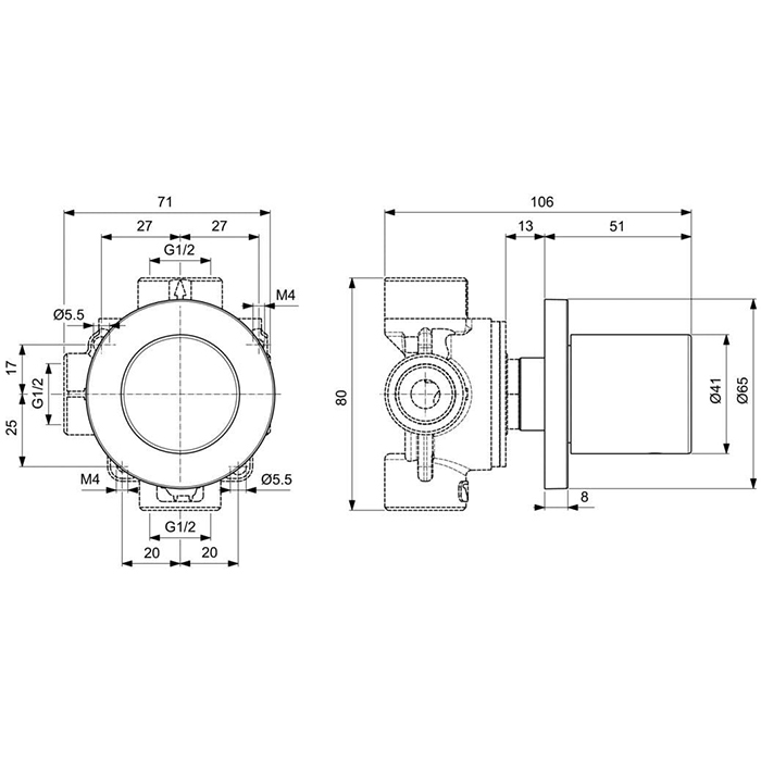 Ideal Standard Joy Neo Переключатель потоков, 3/4 (внешняя часть), для монтажа с A2391NU, цвет: PVD Magnetic Grey