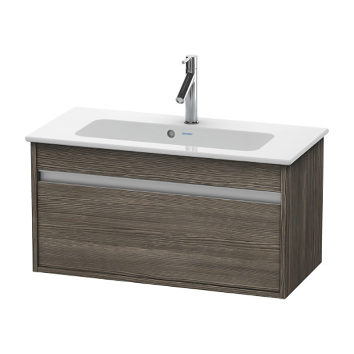 Тумба подвесная Duravit Ketho, 80x38.5х41, с раковиной, 1 выдв. ящик, цвет: сосна коричневая