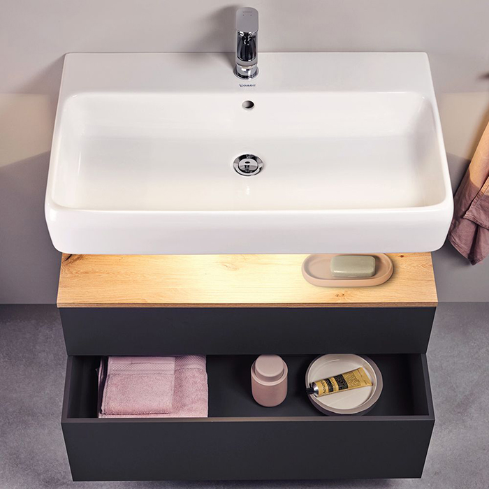 Duravit Wave Смеситель для раковины, 1 отв., с донным клапаном, цвет: хром