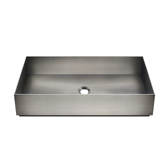 Gessi 316 Раковина 60x35 см, без отв., для установки на столешницу, без перелива, нержавеющая сталь, цвет: Steel Brushed