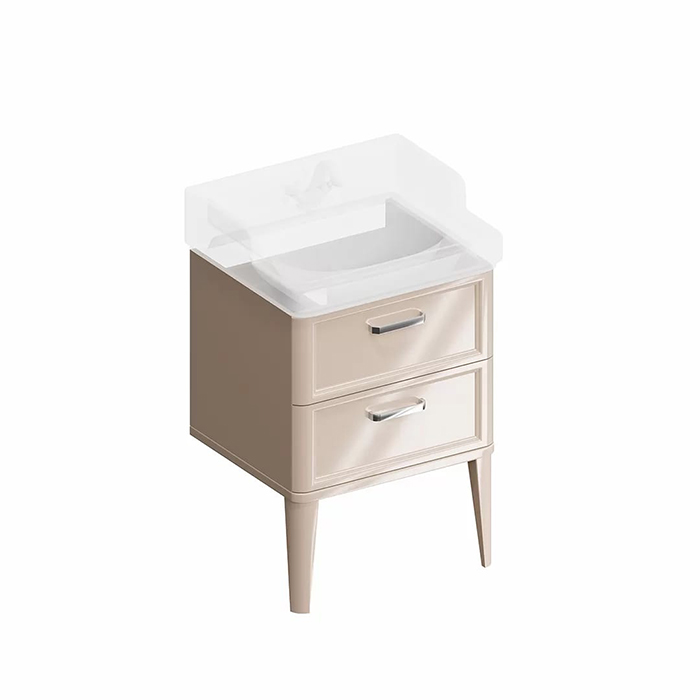 Kerama Marazzi Pompei Тумба подвесная 60см, с 2 ящиками, цвет: камео бежевый глянцевый