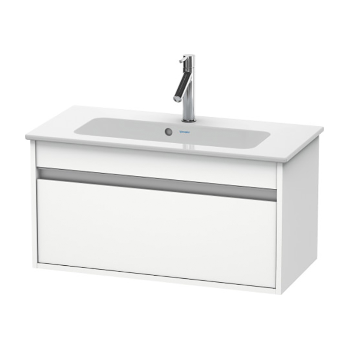 Тумба подвесная Duravit Ketho, 80x38.5х41, с раковиной, 1 выдв. ящик, цвет: белый матовый