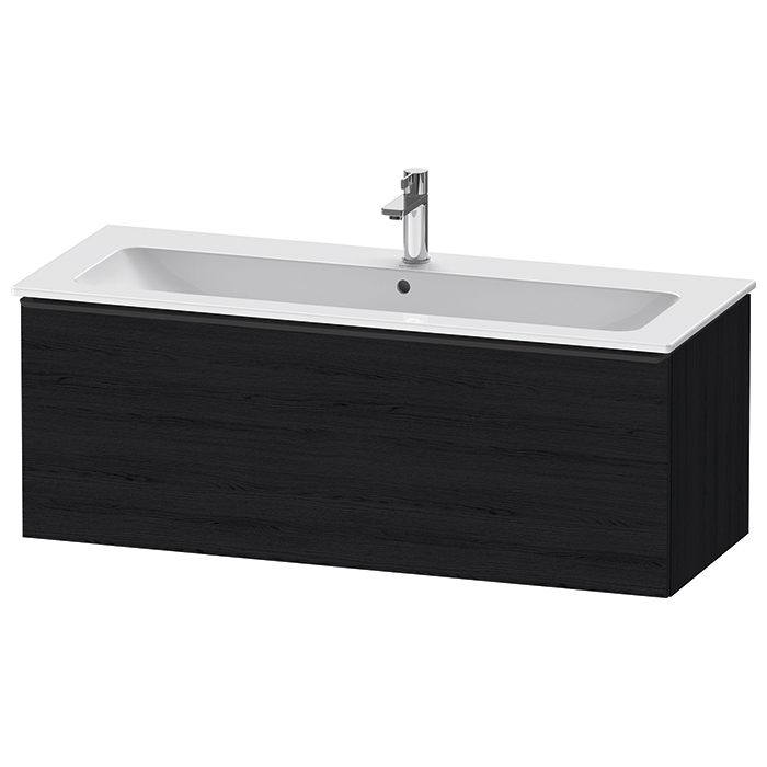 Тумбочка Duravit D-Neo подвесная 121х44x46.2см, раковина, 1 ящик, цвет: Black Oak