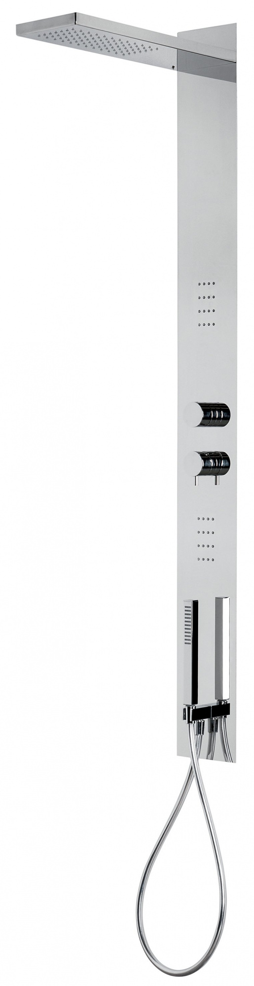Внешняя часть настенной душевой панели со смесителем Treemme Shower and Thermostatic, форсунками, ферхним и ручным душем — RWIT6594CC01