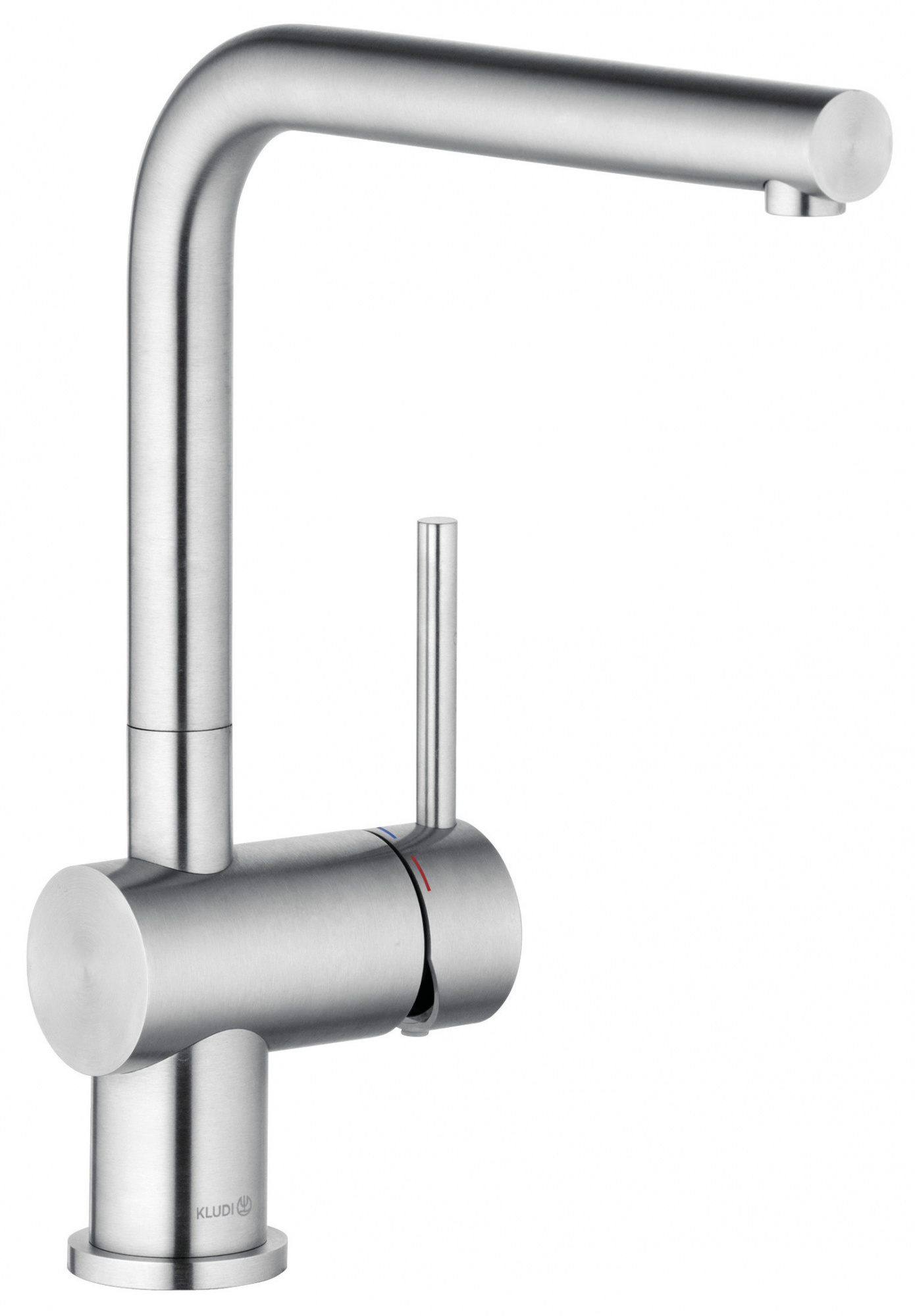 Смеситель для кухни Kludi Steel, 270 мм, Г излив, 9 л/мин — 45803F877