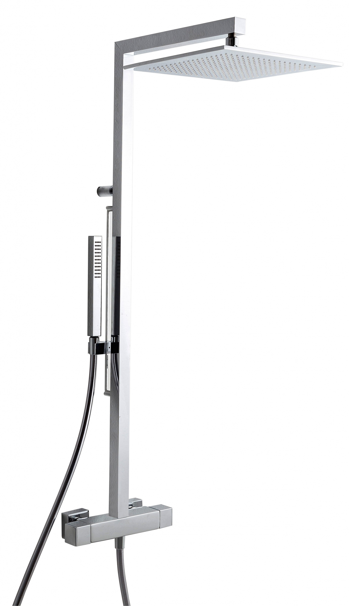 Душевая колонна с термостатическим смесителем Treemme Shower and Thermostatic, ручным и верхним душем 300х300 мм — IT6525CCXM30