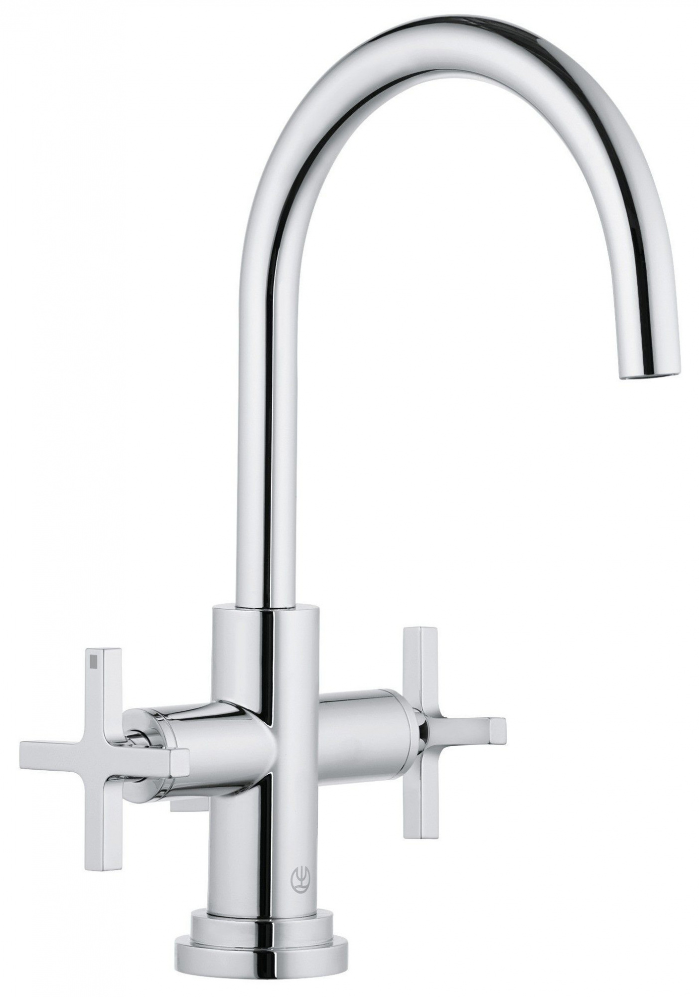 Смеситель для раковины Kludi Nova Fonte Classic, 195 мм, со сливн. гарн., Керамика 90° — 201180520