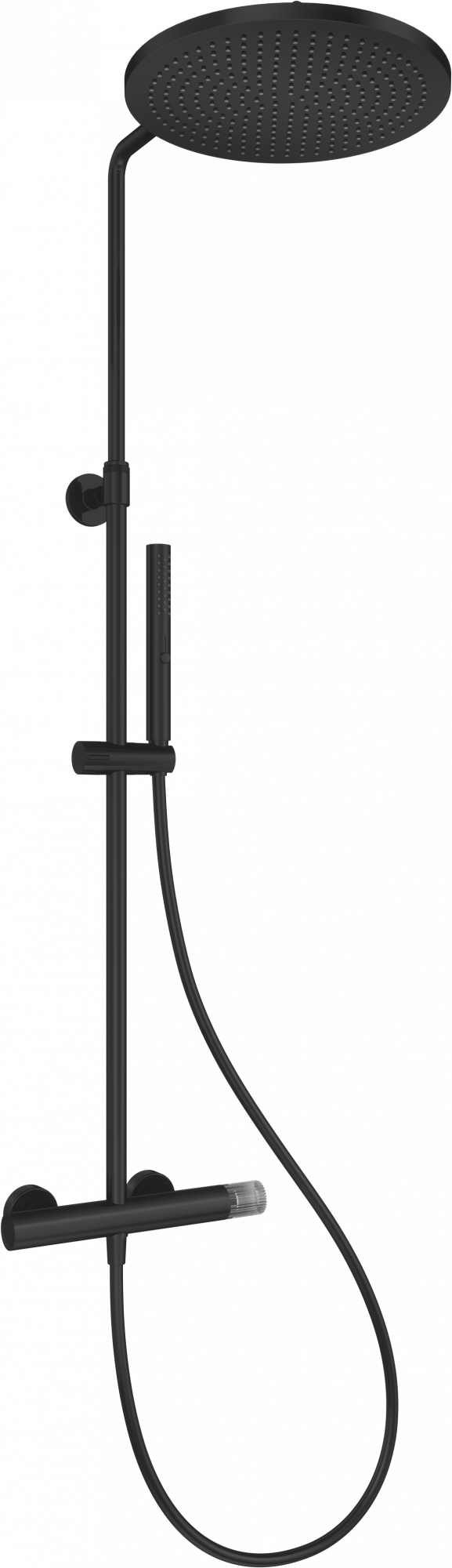 Душевая система AQUAme Murano с термостатом, черный глянцевый PVD — AQM6021GB
