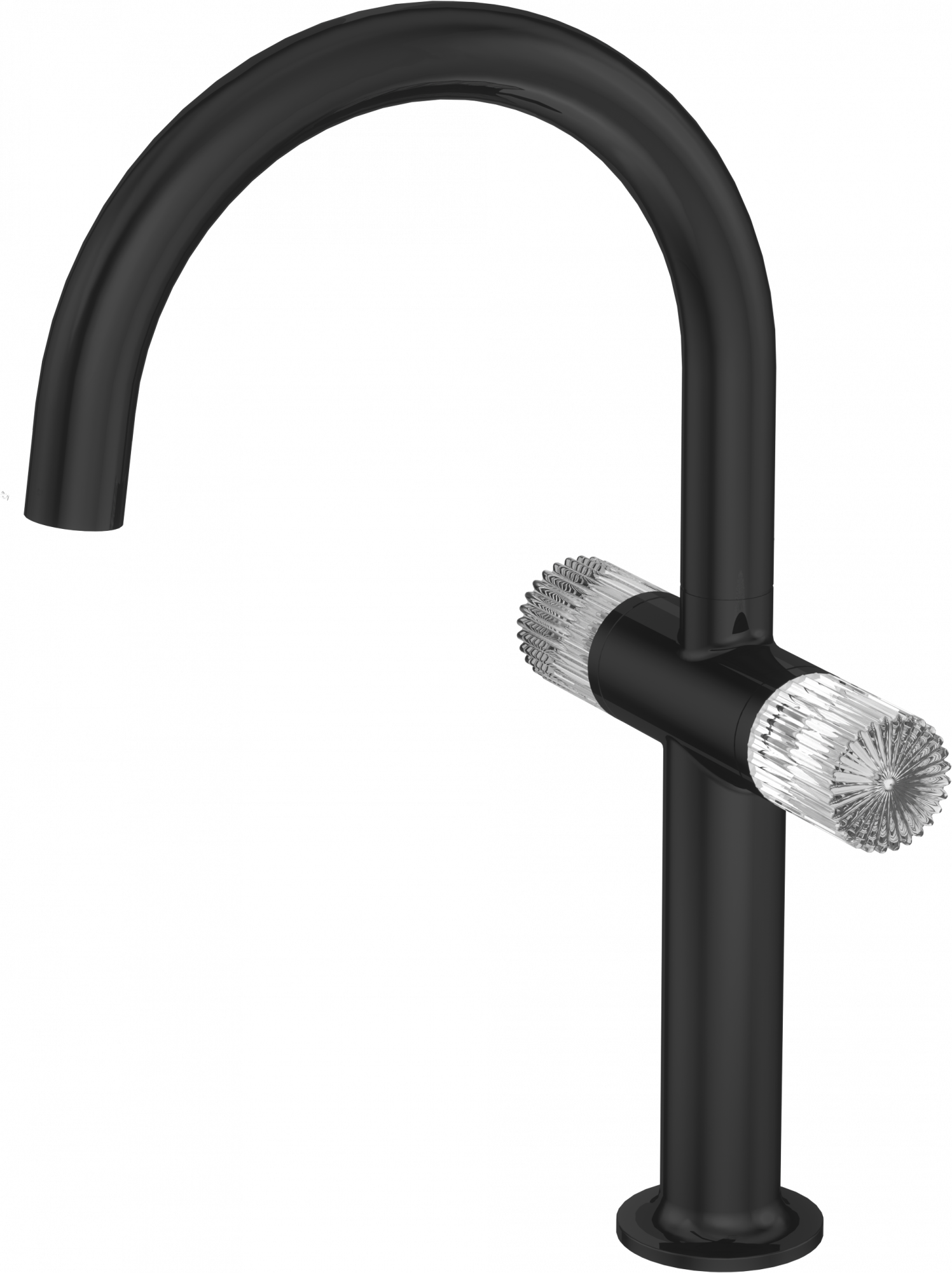 Смеситель для раковины AQUAme Murano для раковины, черный глянцевый PVD — AQM6011GB