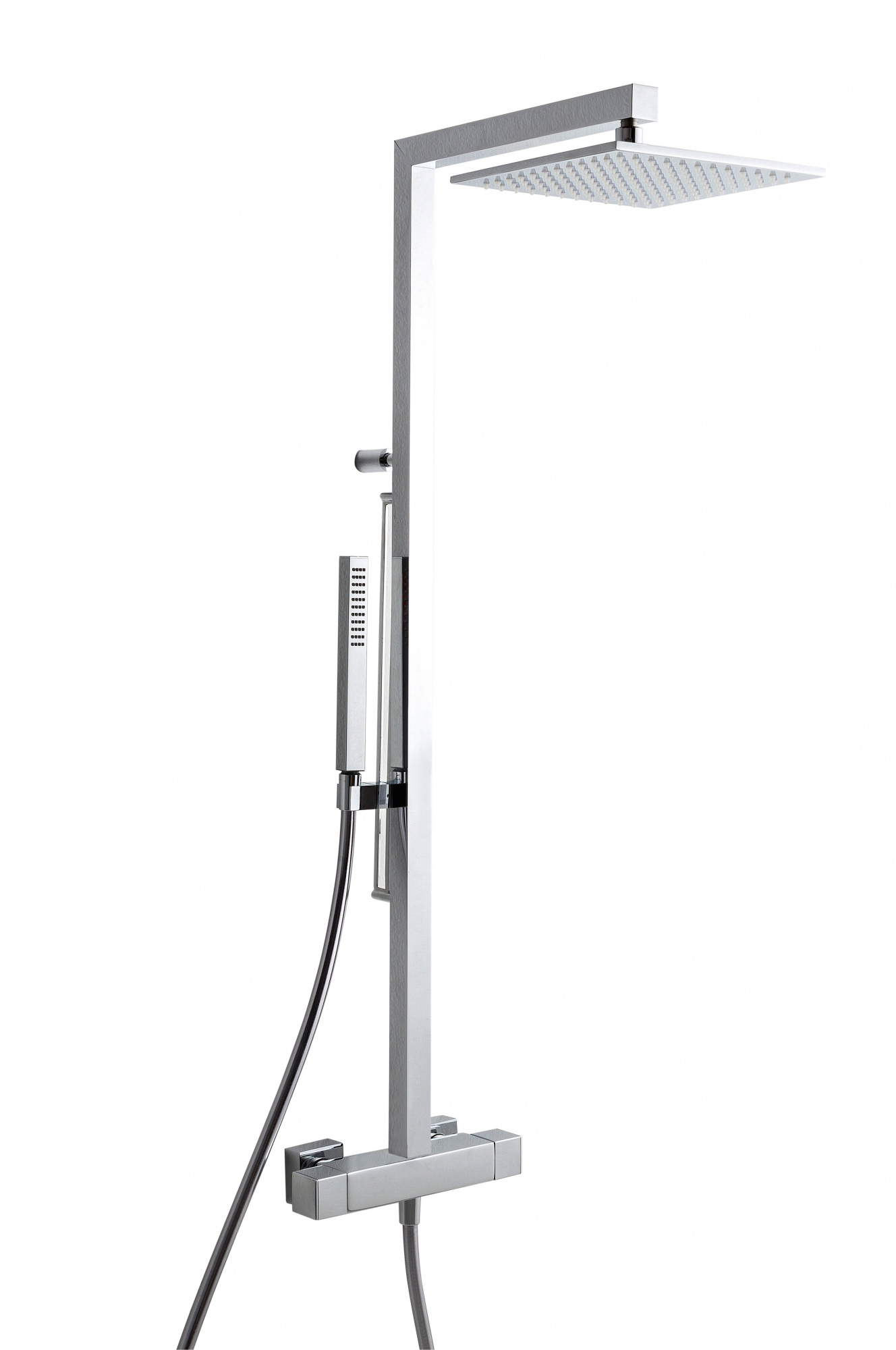 Душевая колонна с термостатическим смесителем Treemme Shower and Thermostatic, ручным и верхним душем 255х255 мм — IT6525CCXMZZ